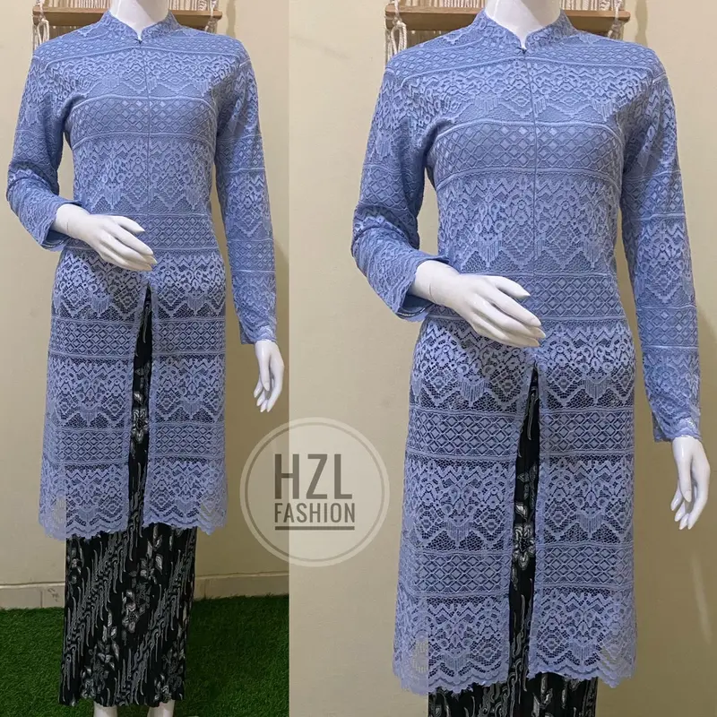 Kebaya Brokat Tunik Belah Depan | Kebaya Modern Busui 1