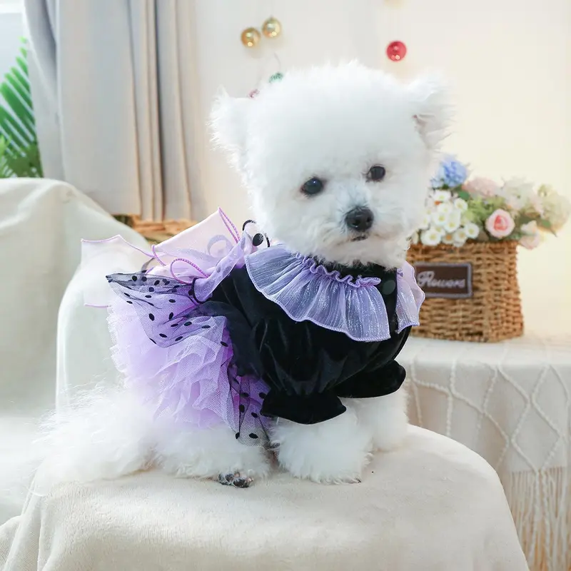 Princess Style Pet Dress, Cute Pet Costume, Pet Clothes for Small Dogs, Fashionable Pet Clothing for Yorkshire Bichon Pomeranian Teddy 3