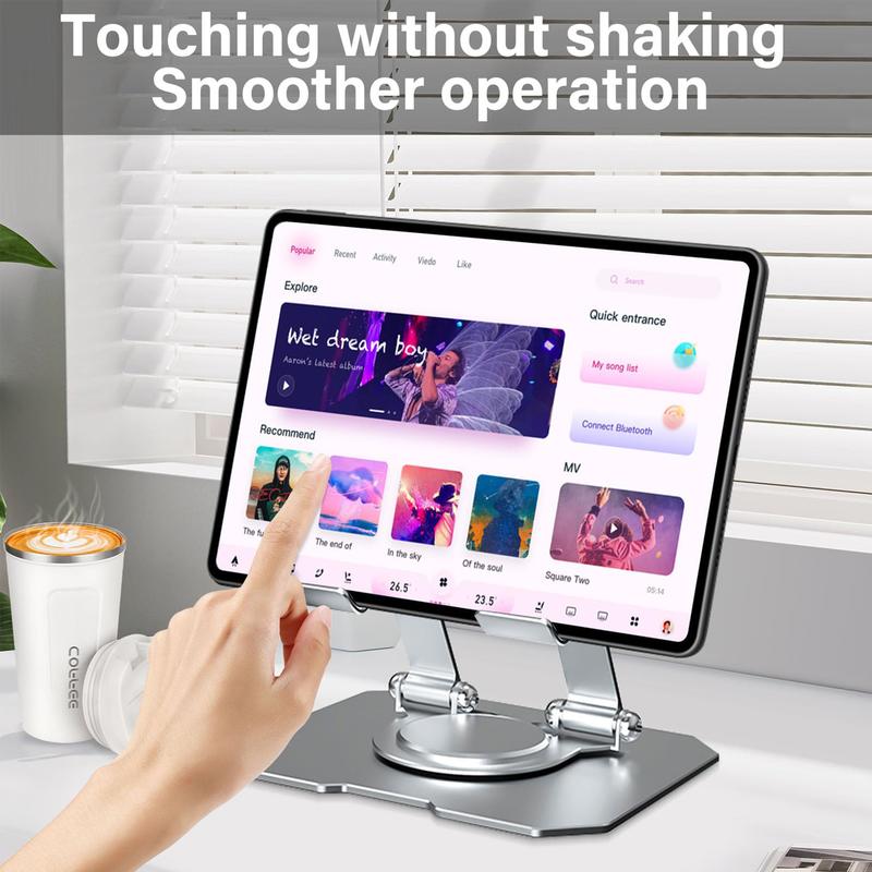 Giá đỡ máy tính bảng 360 °, Giá đỡ tản nhiệt để bàn, Giá đỡ iPad tiện lợi, Giá đỡ máy tính bảng đa chức năng, tương thích với tất cả các loại điện thoại và máy tính bảng