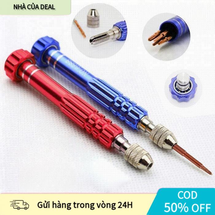 Bộ Tua Vít Sửa Chữa Điện Thoại, Điện Tử 5 Chi Tiết Hợp Kim Chắc Chắn Chất Liệu Thép Hợp Kim Chrome Vanadium, Chất Lượng Cao