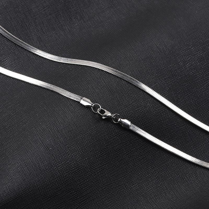 Product Introduction of Dây chuyền lụa dẹp bóng chất liệu bạc Italy s925 sang trọng unisex cho nam nữ - vòng cổ thanh lịch 6
