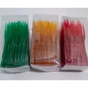 garpu kue warna ulang tahun 1kotak isi 75 pcs