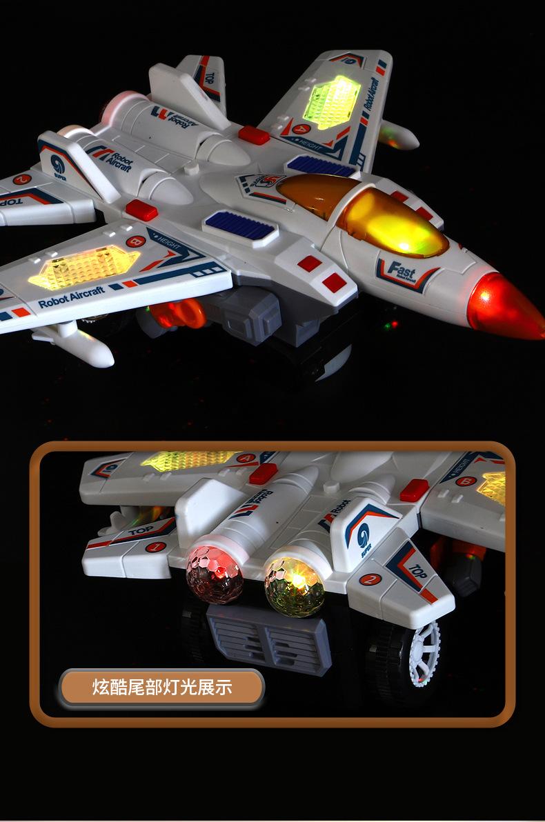 Product Introduction of Children's Electric Universal Deformation Flying Locomotive Light Music Tank Automatic Robot Police Car Toy 9