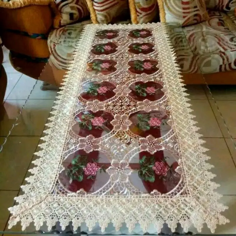 Taplak tamu organdi lace 40X100 cm renda gletiran