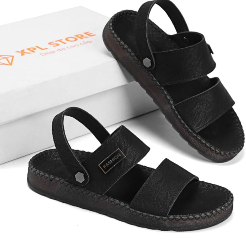 dép sandanl da nam doctor thái hottrend mùa hè đế khâu chỉ toàn bộ chắc chắn F2 sandal vento Cao Su Quai Ngang DéP
