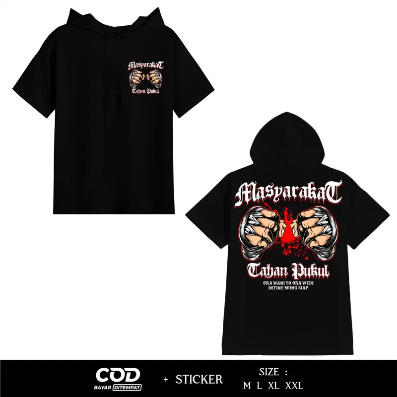 TS Hoodie Netral Masyarakat Tahan Pukul Ora Wani Yo Ora Wedi Intine Mung Siap Sablon DTF Desain Terbaru by Inzavibe 0