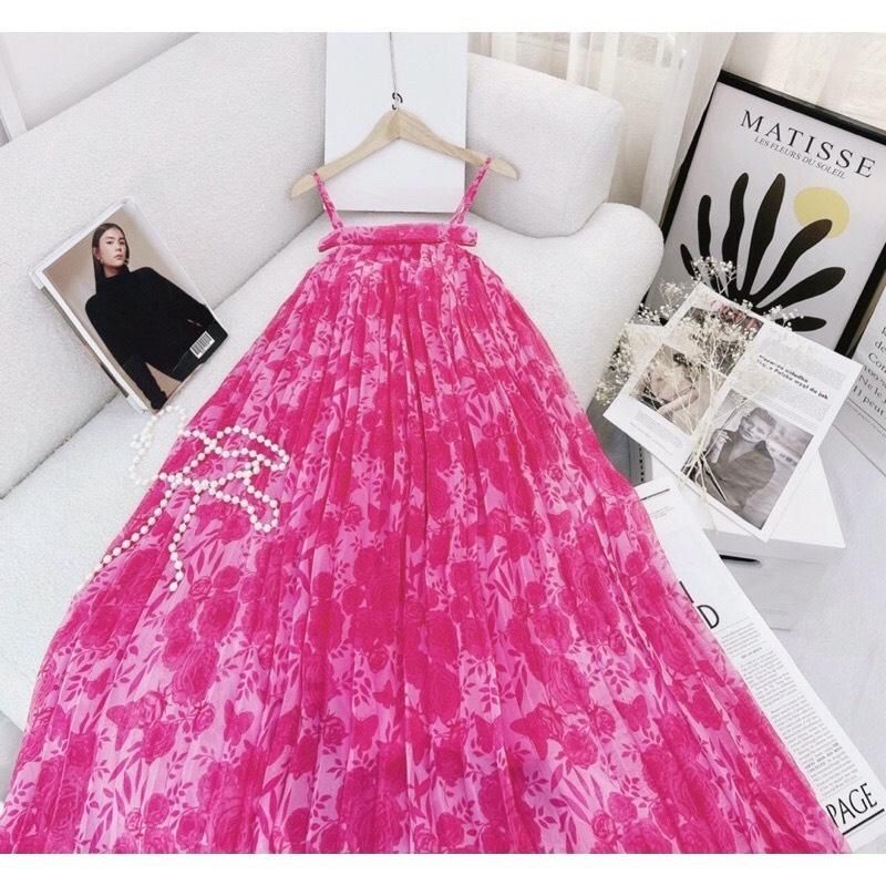 Đầm maxi loang hai màu đi biển 2
