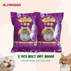 PAKET 2 PCS BOLT 800GR - Makanan Pakan Kucing Dewasa Bolt Kering Cat Dry Food