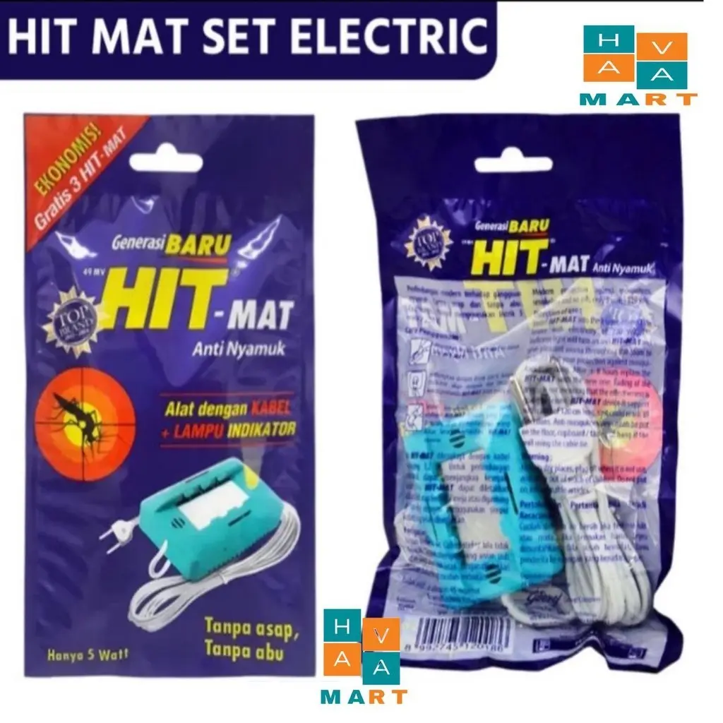 Hit Mat Elektrik Alat Plus Reffil Obat Nyamuk LISTRIK Anti Nyamuk  Ekonomis 5 Watt TANPA ASAP
