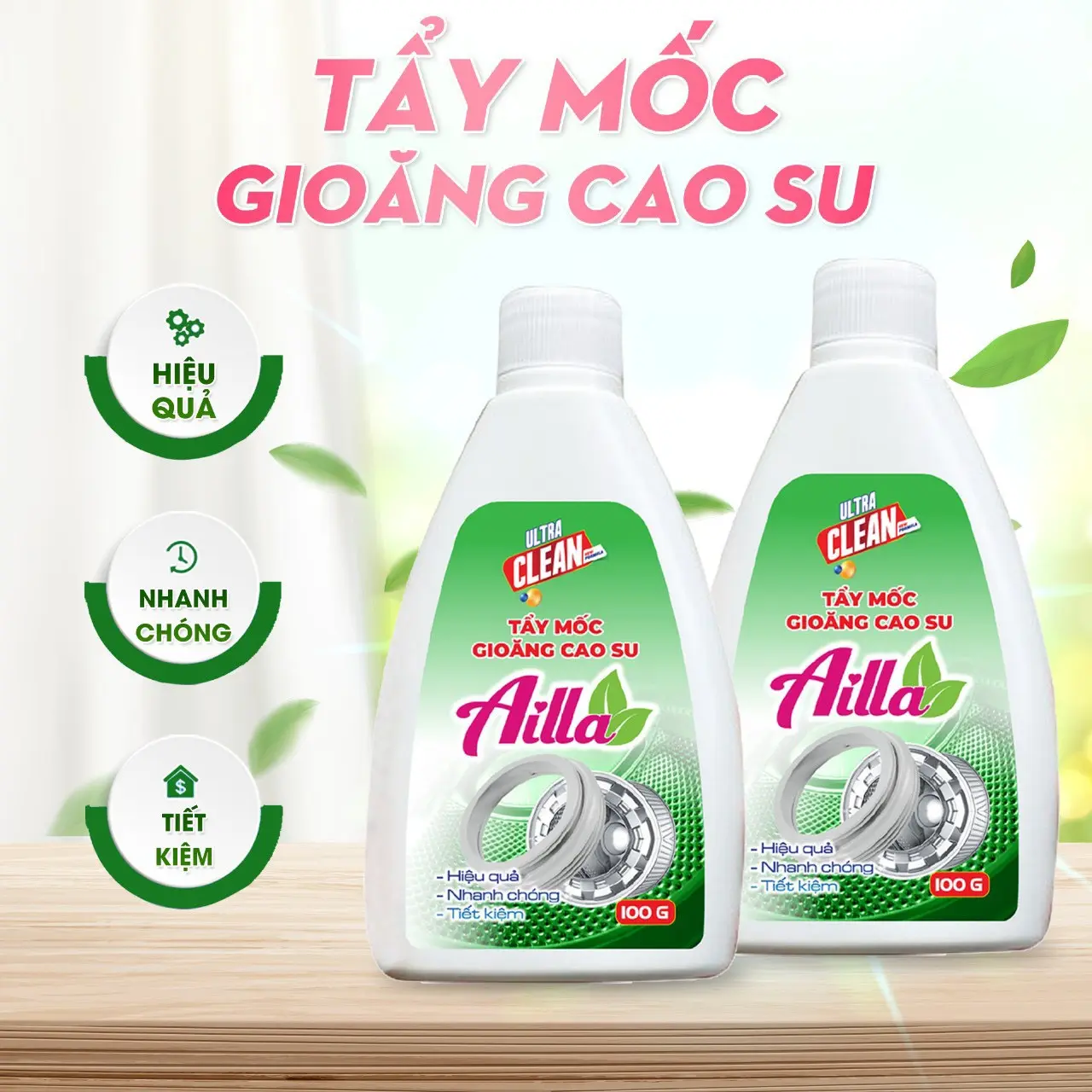 Tẩy mốc gioăng cao su Ailla Combo 2 lọ