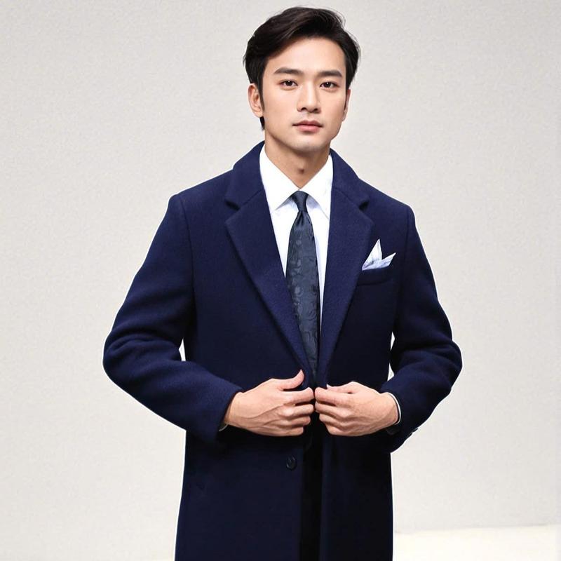MT5 - Áo Mangto 3 Lớp - Áo Khoác Dạ LC Hàn Quốc  Lửng - Thiết Kế Cổ Vest, Túi Chéo - Classic Menswear Jacket - Dày Dặn, Ấm Áp- Phong Cách Thanh Lịch - Hàng Cao Cấp áo dạ lông cừu áo  măng tô nam dáng ngắn
