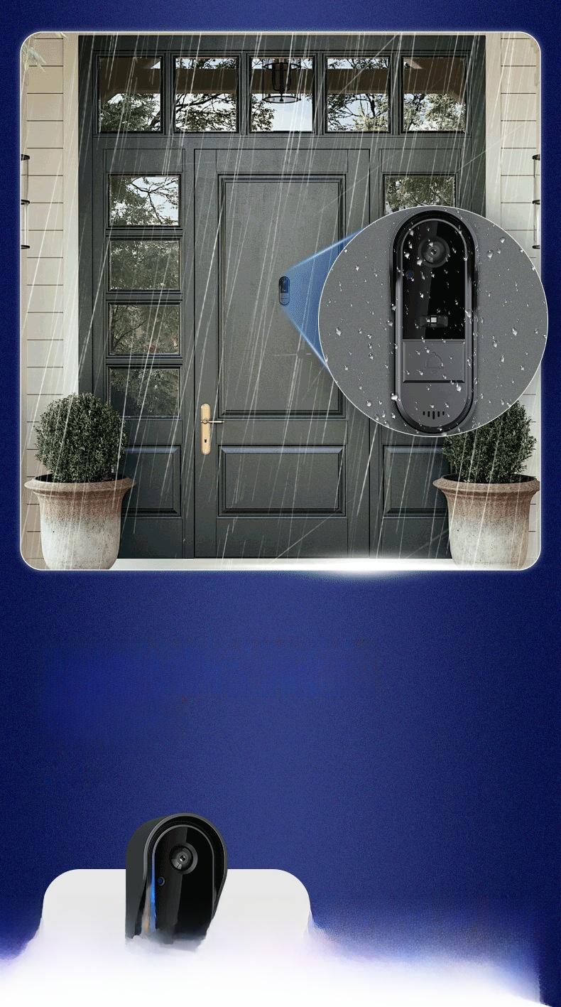 Product Introduction of 4.3-inch wireless video doorbell with screen IP65 rainproof high-definition night vision wide-angle battery high battery life 2