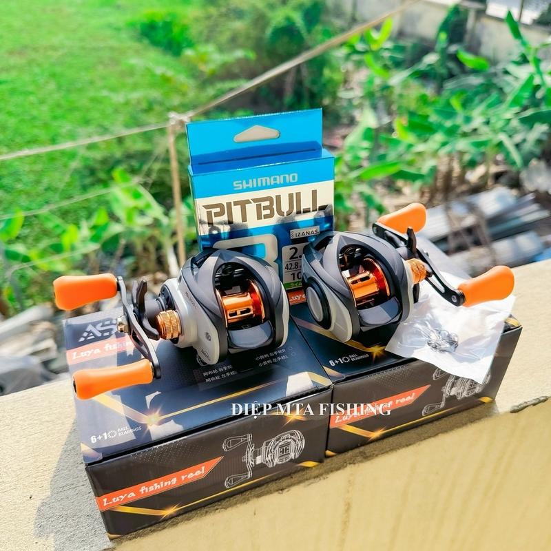 TẶNG DÙ + KHOÁ Máy câu cá máy Ngang AS ABL 3000 thiết kế giống máy Abu Max 4STX chuyên câu lure lóc ,chẽm Fishing Tay Quay Cao Su Nam