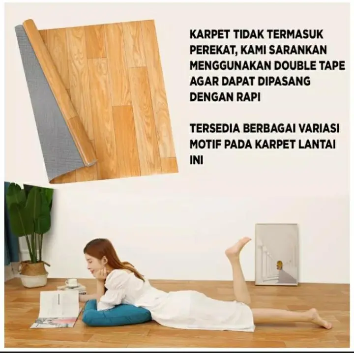 KARPET LANTAI VINYL gulungan TEBAL 0.7 MM 50CM| METERAN 2 M