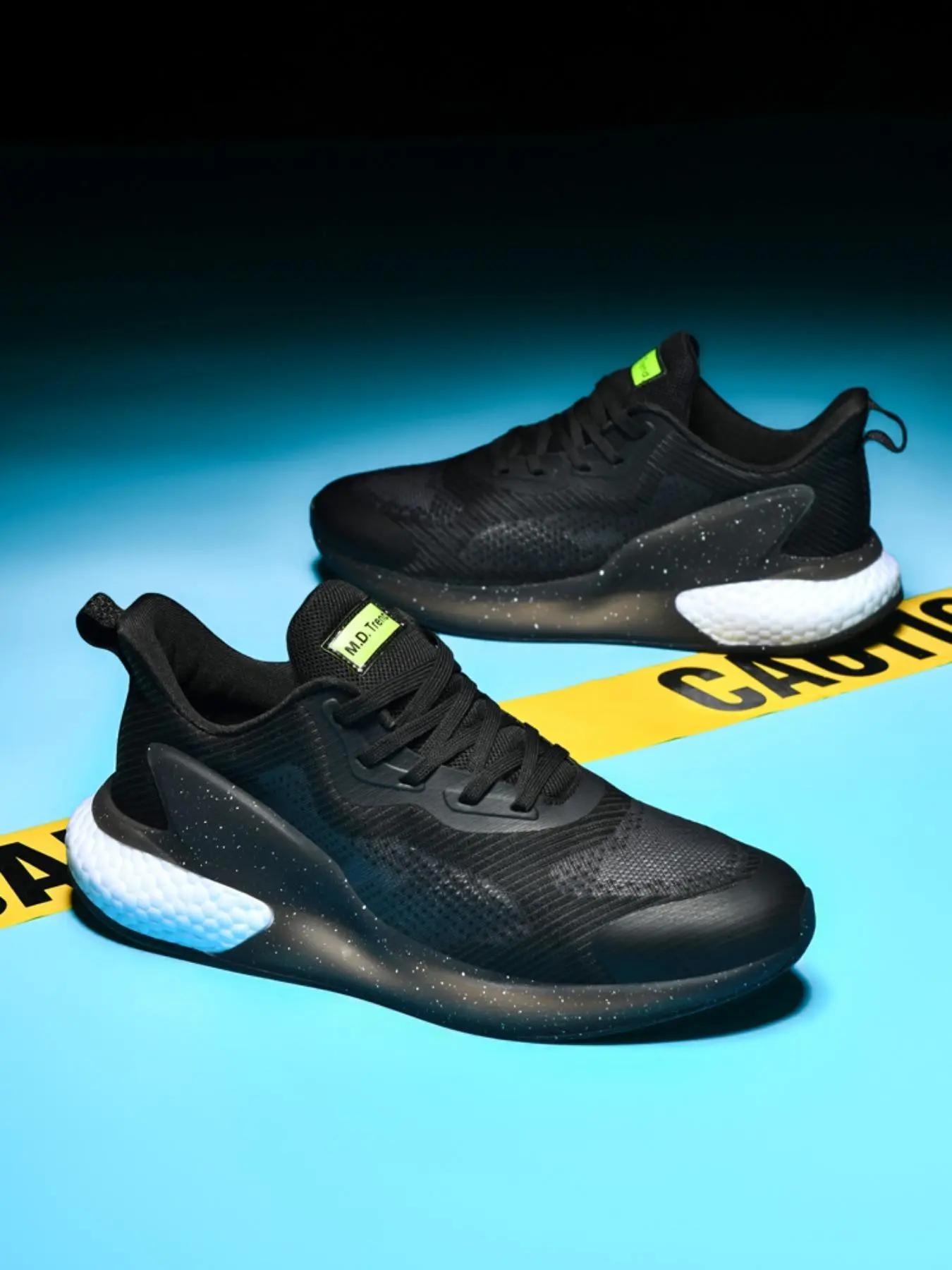 Men's Sporty Lace Up Low Top Sneakers, Casual Comfortable Breathable Running Shoes, Fashionable Sneakers for All Seasons, Closed
