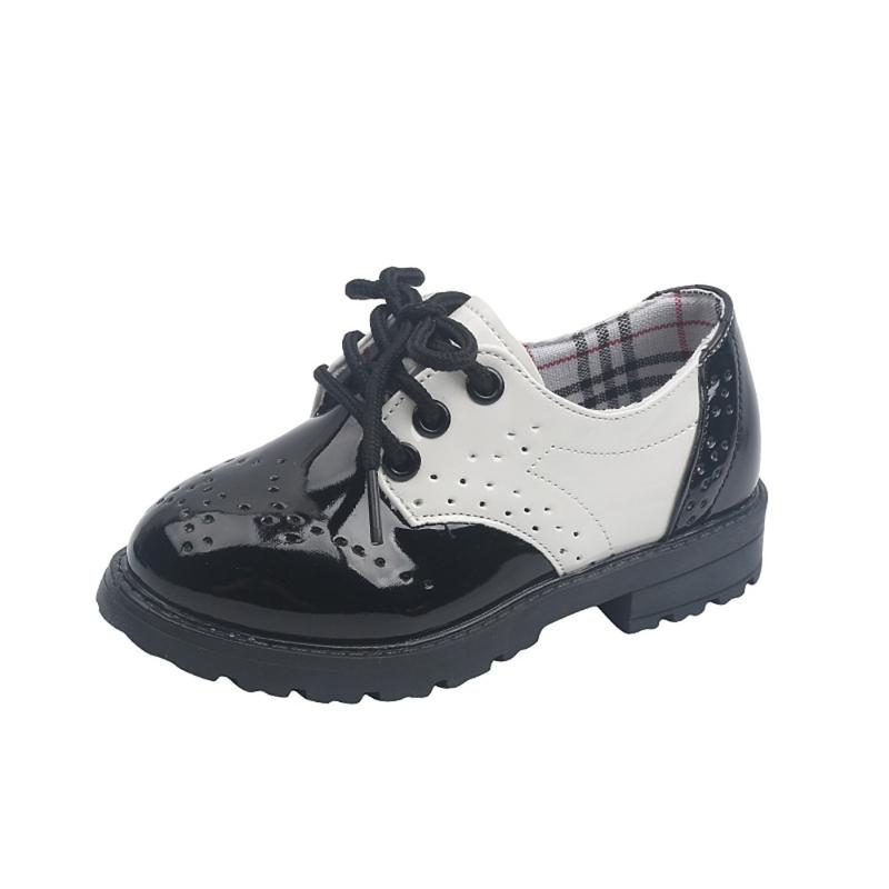 Product Introduction of 2024 Spring and Autumn Little Boy Casual Versatile British Style Academy Small Leather Shoes Little Girl Small Middle School and Older Children Performance Shoes 12