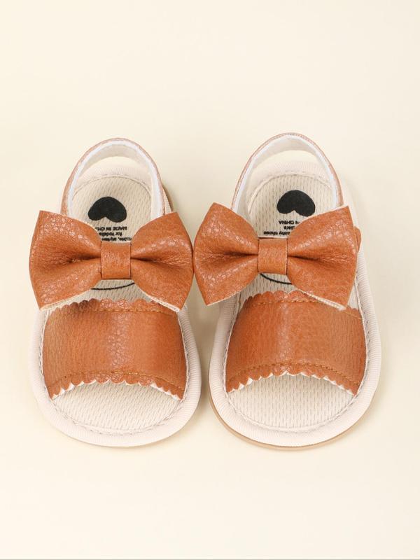 Baby's Cute Cartoon Bowknot Design Sandals, Soft Comfortable Breathable Baby Sandals, Fashionable All-match Non-slip Flat Shoes for Baby Girls 8