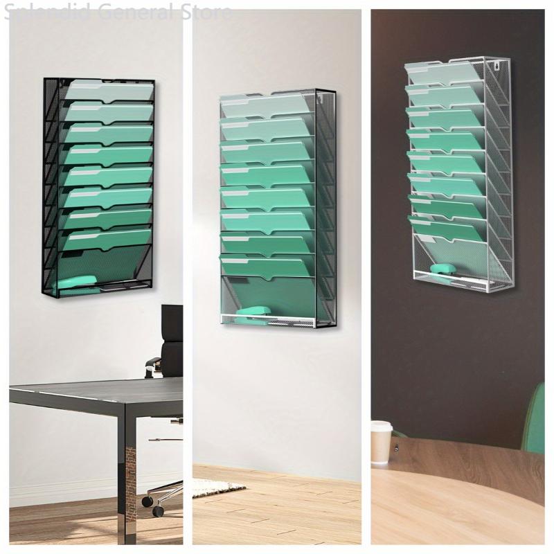 SHARKWOODS 10-layer Hanging Wall File Storage Box, Mesh Wall Hanging ...