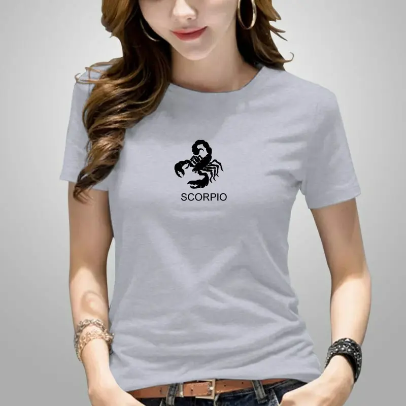 Kaos wanita bahan katun motif scorpio 6