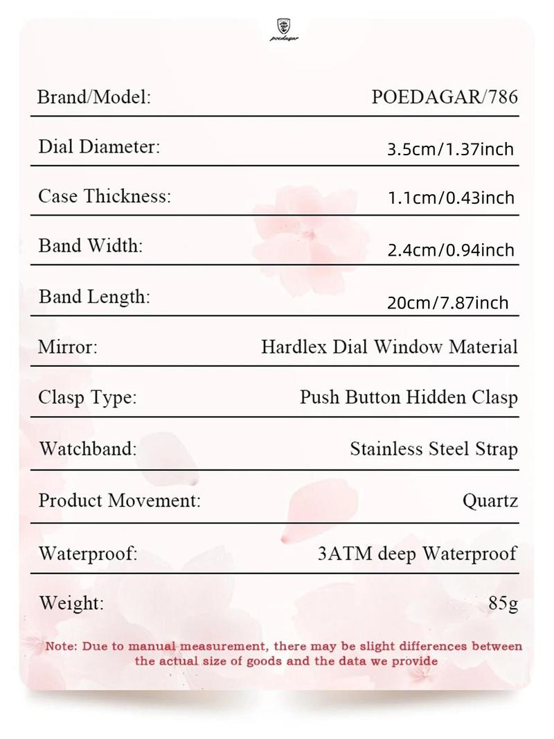 Product Introduction of Women's Elegant Round Dial Waterproof Luminous Quartz Watch, Fashion Watch for Party, Daily Clothing Decor, Trendy All-match & Exquisite Watch for Birthday Gift with Box 6