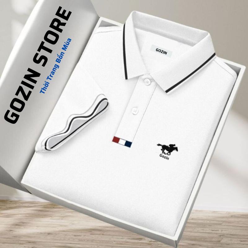 Áo Polo Nam GOZIN STORE chất thoáng khí thoải mái vải cotton trơn BASIC -PM09