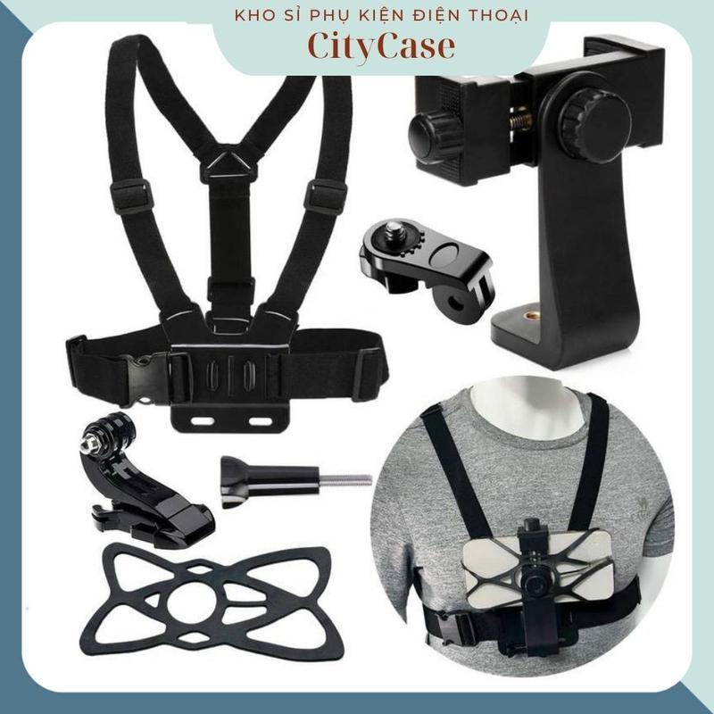 Bộ dây đai đeo ngực gắn điện thoại camera hành trình go pro,..đa dạng mẫu mã & phụ kiện gắn điện thoại và camera