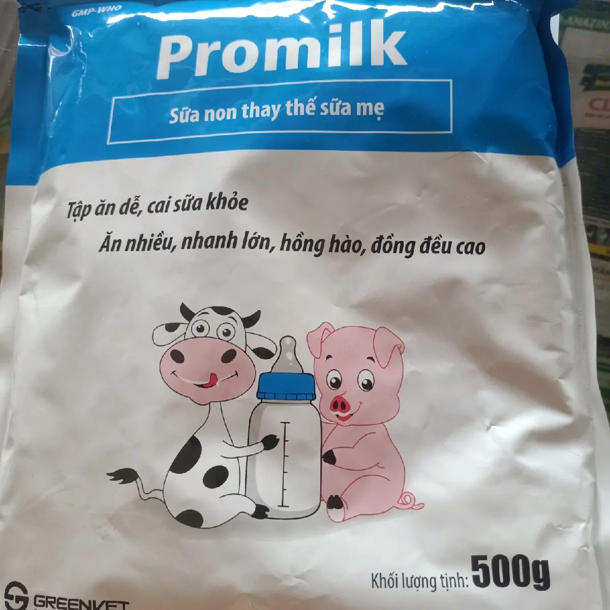 Promilk 500g sữa non thay thế sữa mẹ dành cho chó, mèo, heo, trâu, bò, dê, cừu.
