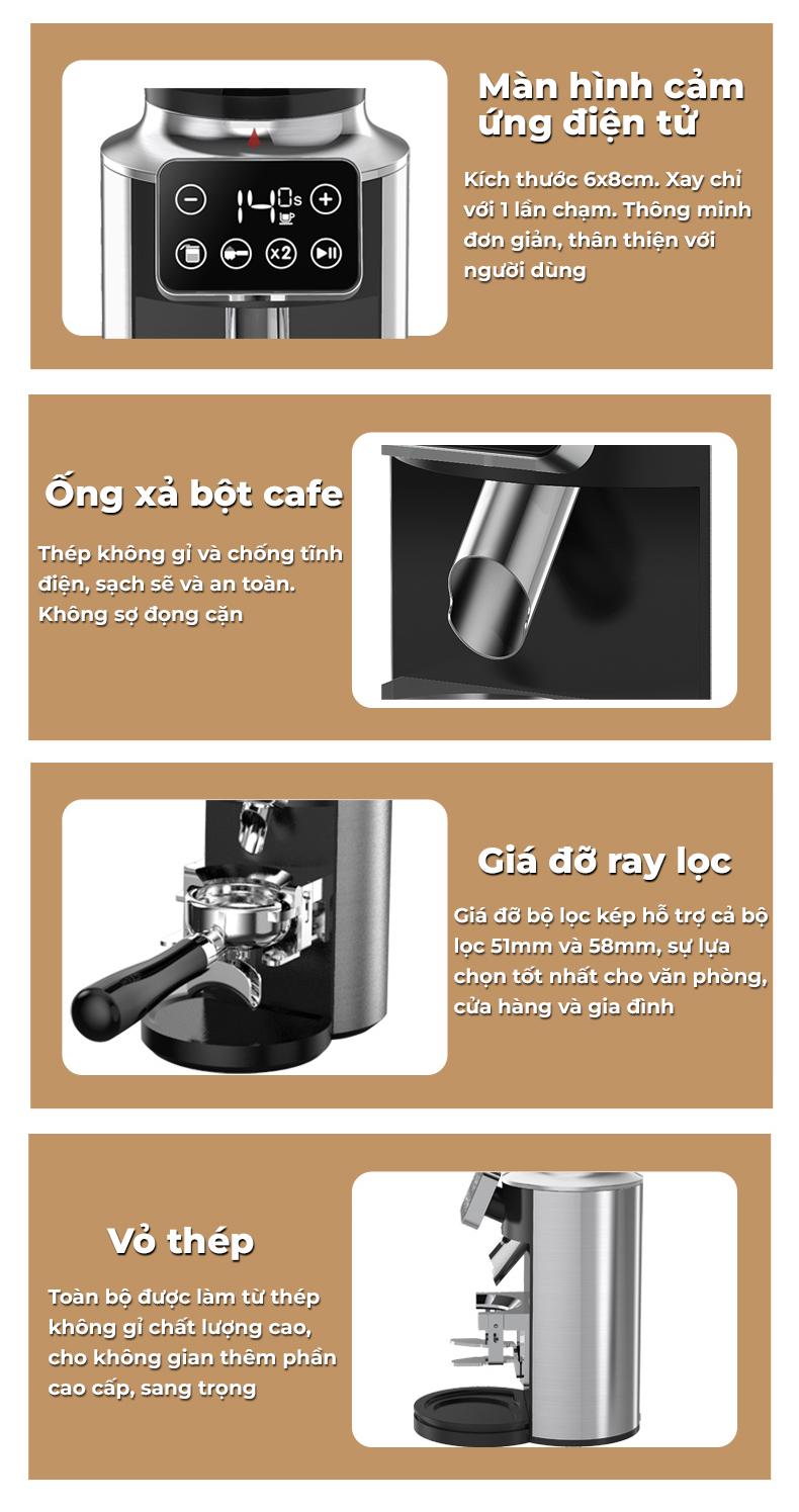 Product Introduction of Máy Xay Cà Phê Tự Động WINCI CG5002, Xay hạt cà phê, Espresso, Drip coffee, Máy xay cà phê 7
