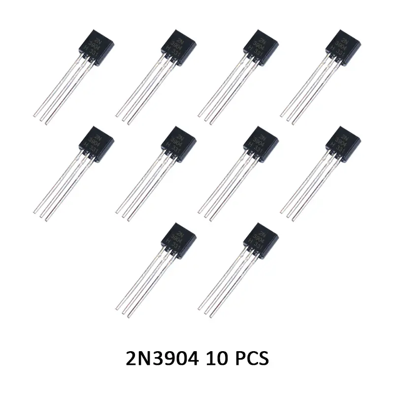 EELIC TRS- Isi 10 Pcs Transistor TO-92 Type NPN Dan PNP 2N3904 2N2222 2N3906 2N5401 2N5551 A1015 BC327 BC337 BC517 BC547 BC548 BC549 BC550 BC556 BC557 BC558 C1815 C945 S8050 S8550 S9012 S9013 S9014 S9015 Sirkuit Pemutus Dan Penyambung Arus Memiliki 3 Kaki