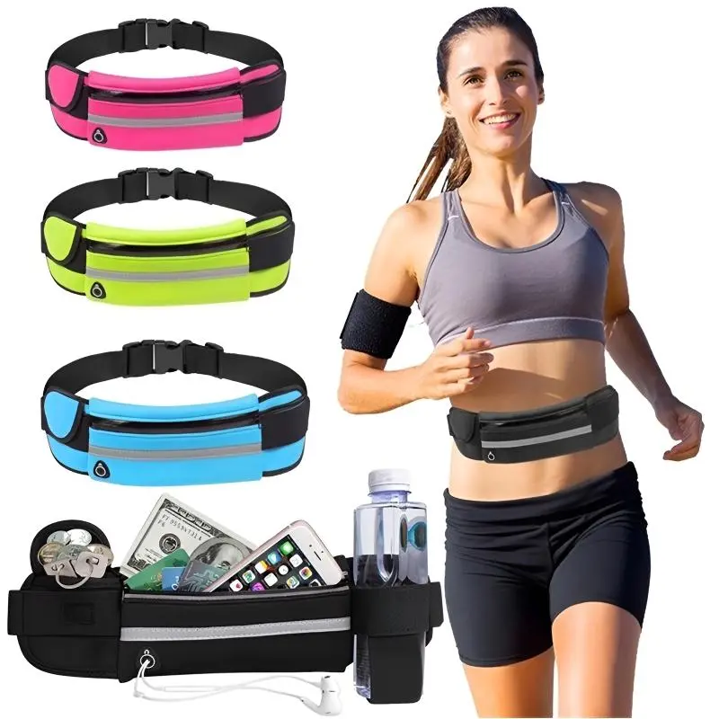 Sports and Leisure Running Waist Bag Multifunctional Waterproof and Shockproof Close Fitting Mobile Phone Bag Sports and Fitness Outdoor Cycling and Running