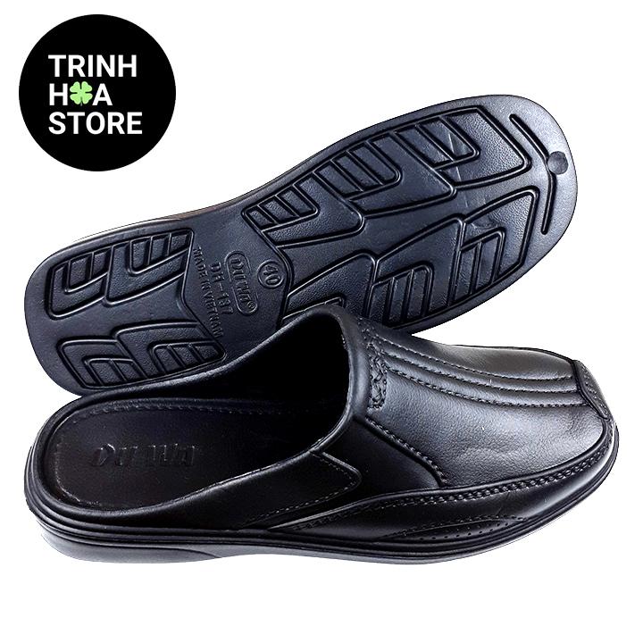 Dép đúc nguyên khối nam , rãnh sâu đi mưa chống trơn trượt, big size , siêu nhẹ , siêu bền - TRINH HOA STORE - Hàng VNXK – Dép bít mũi DéP GiàY Shoes