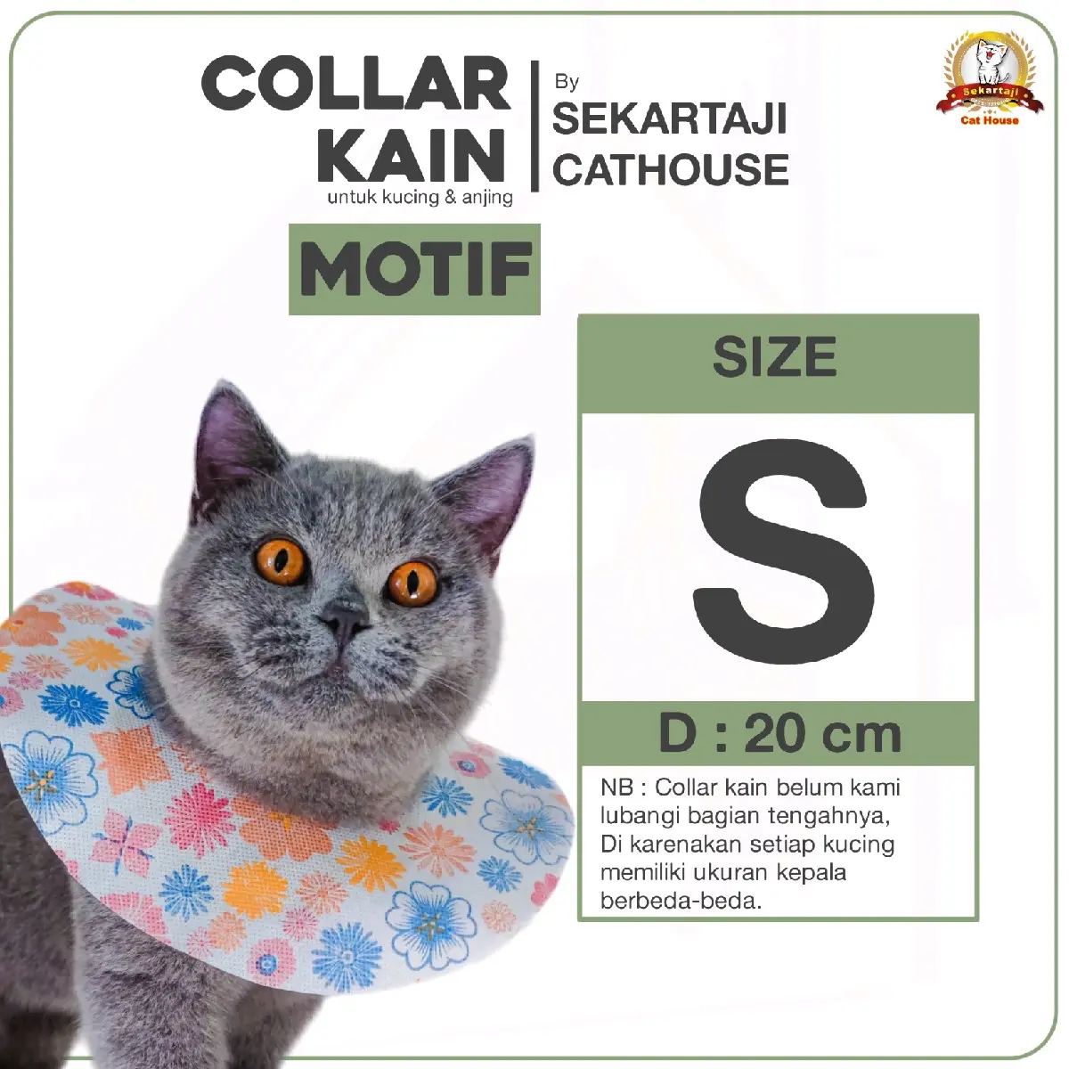 Paket 10pcs collar kain size S