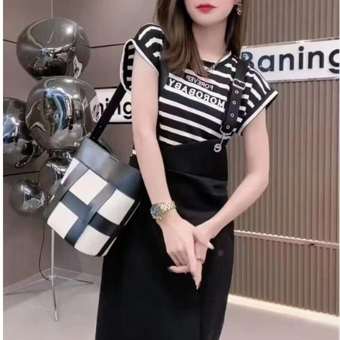 2025 Nursing Dress Summer Fashion Waist-Cinching Sweet Fake Two-Piece Striped Patchwork Strap Dress Slimming Outdoor Nursing Dress 2