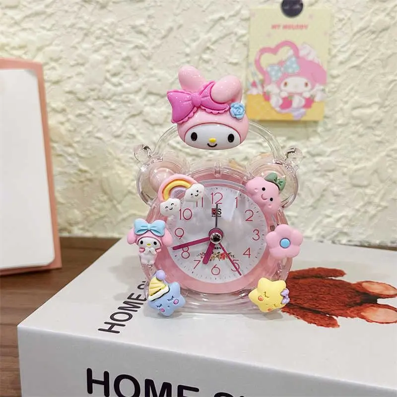 Đồng Hồ Báo Thức Cho Trẻ Em, Thiết Kế Sanrio Đáng Yêu, Thích Hợp Cho Phòng Ngủ Của Bé Gái, Trang Trí Đẹp Mắt, Chỉ Dành Cho Học Sinh, Giúp Tự Kỷ Tử, Thức Dậy, Dụng Cụ Hữu Ích Decor Decor Phòng Trang Trí Nhà Tráng Gương Treo Tường 8