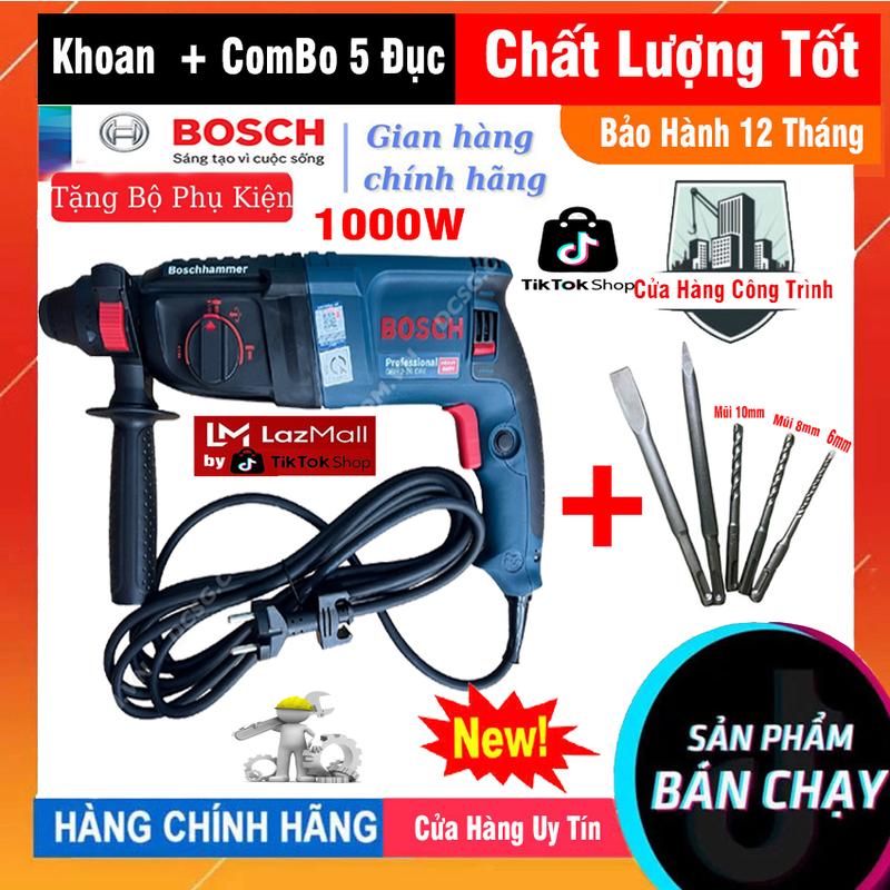 Conbo Máy khoan bê tông ba chức năng GHB2-26 Và Mũi Đục. máy khoan đục bê tông bosch công suất 1000w bảo hành 12 tháng. khoan 3 chuc nang