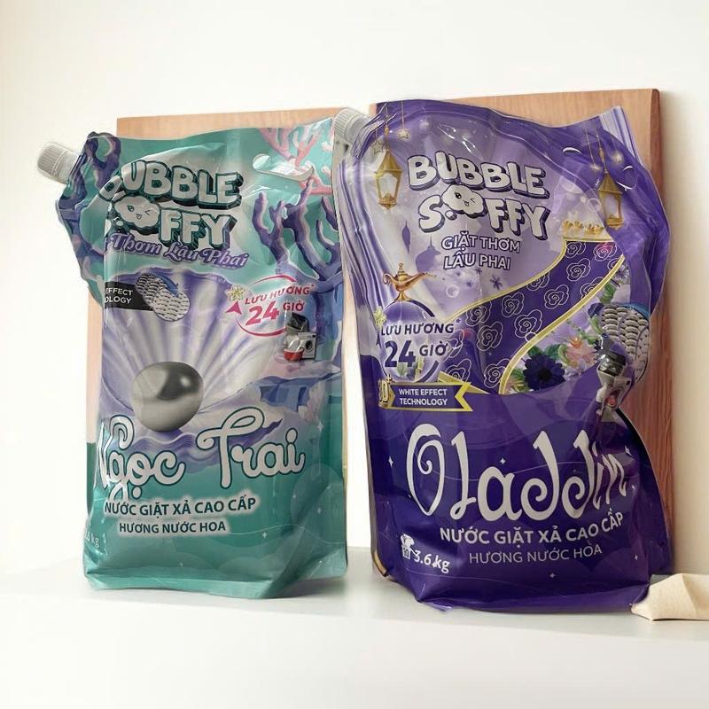 Combo 2 Nước giặt hương hoa Bubble Soffy Oladin - 7200ml