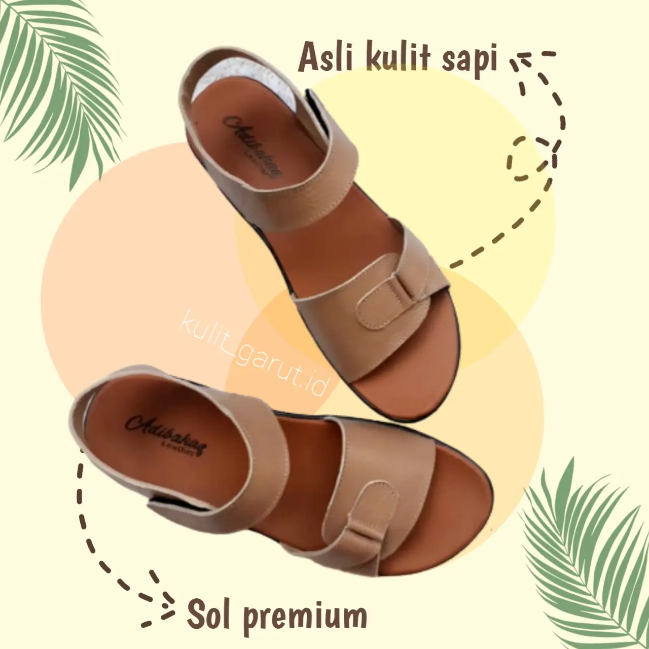 Sandal Tali Sendal Wanita Sandal Kulit Garut Adibahaq Thalia