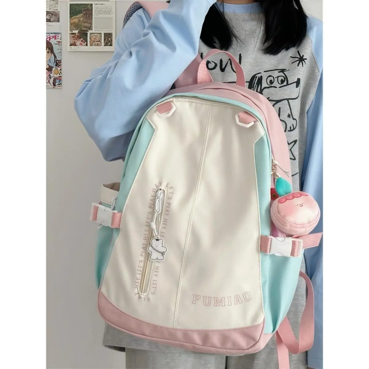 Tas Ransel Laptop Volume Kapasitas Gadis Imut Backpack Tas Sekolah Wanita Lucu Siswa Jepang Korea Import