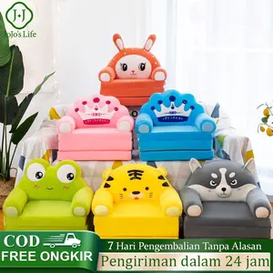 Sofa Lipat Anak Kartun, Kursi Santai Gaya Kartun, Ukuran 2/3/4 Lapis Dapat Dilepas dan Dicuci, Cocok untuk Ruang Tamu dan Kamar Tidur, Bahan Lembut, Nyaman dan Ramah Kulit - Furniture