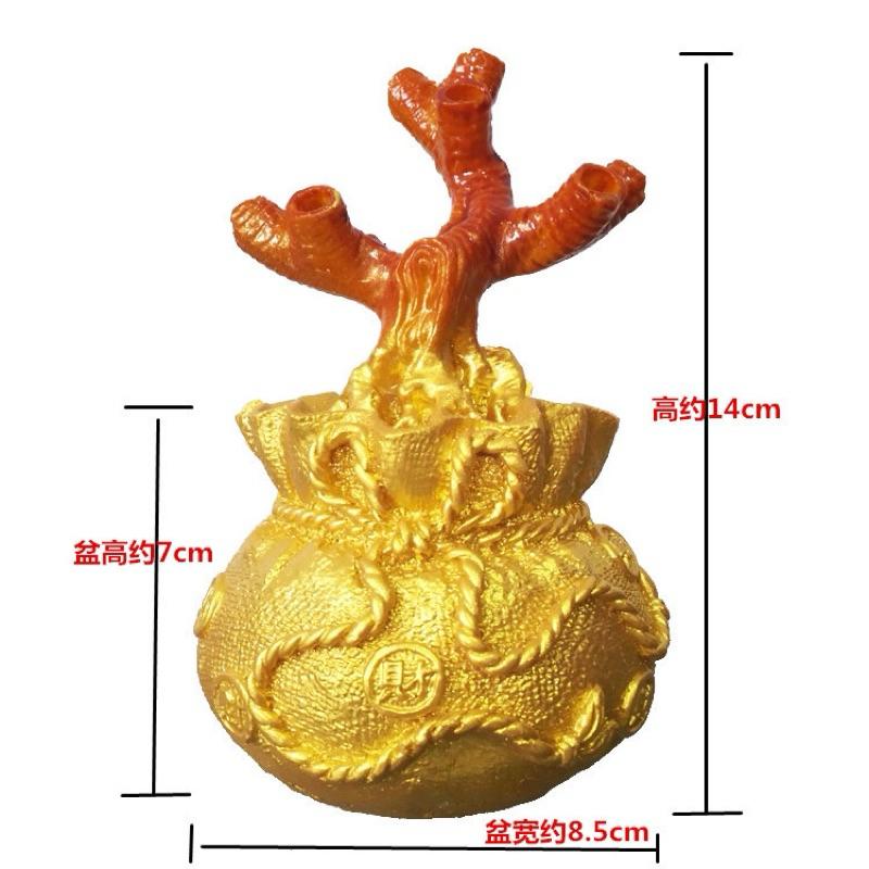 Cây tài lộc (Không Hoa) đính cườm tự làm cây kim tiền cây cảnh thủ công trang trí, cây tài lộc chậu hoa S0350 5