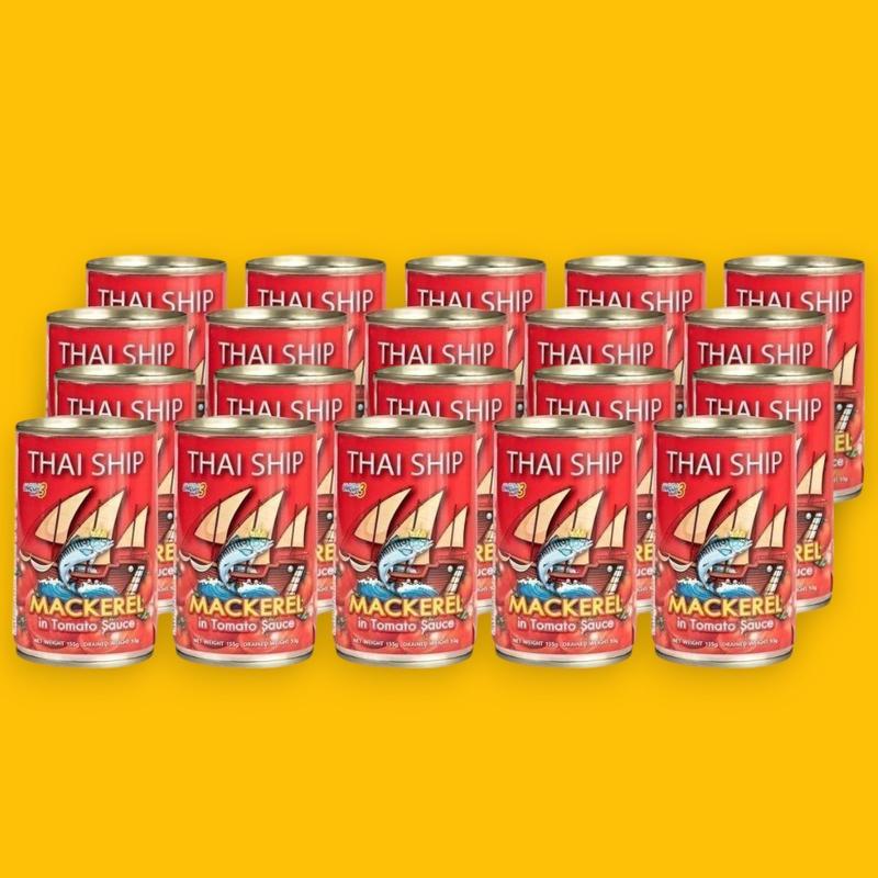    Combo 50 Lon   Cá Nục Sốt Cà Hiệu Thai Ship - Ngon Đậm Đà | Hàng Thái Chính Hãng  155g lon  