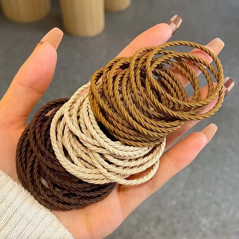 Scrunchies Phong Cách Hàn Quốc, 50 Chiếc / bộ, Thời Trang, Dây Cao Su Đóng Hộp, Dây Buộc Tóc, Phụ Kiện Tóc Nữ 3