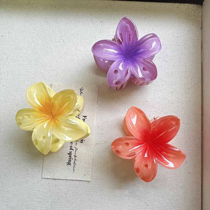 Trứng Hoa Hair Clip Cao Horsetail Hair Clip Đối với phụ nữ Hoa Hair Clip 8
