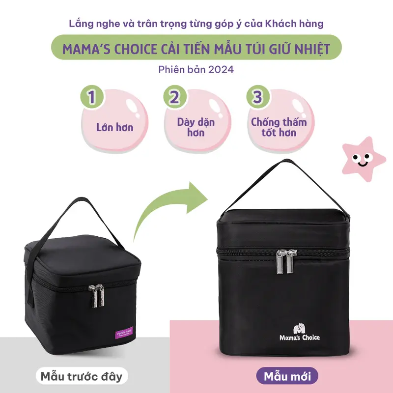 Combo Bộ Giữ Lạnh Sữa Mẹ Mama’s Choice, Túi Giữ Nhiệt Chất Liệu Cao Cấp 4 Lớp Dày Dặn Kèm Đá Khô Giữ Lạnh 2