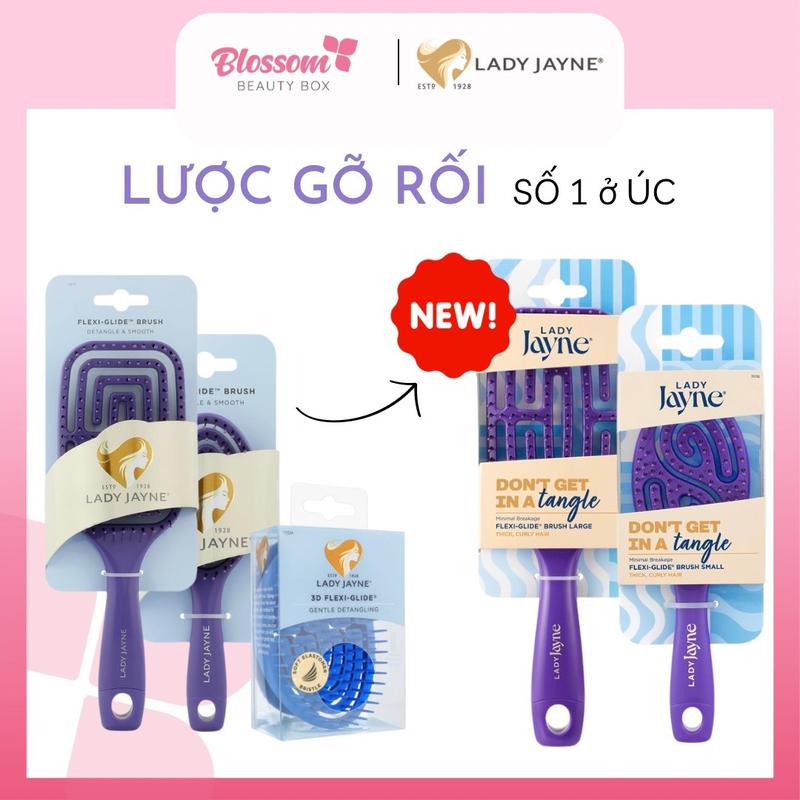 Lược gỡ rối detangling brush LADY JAYNE bản dude WET Brush (Úc)