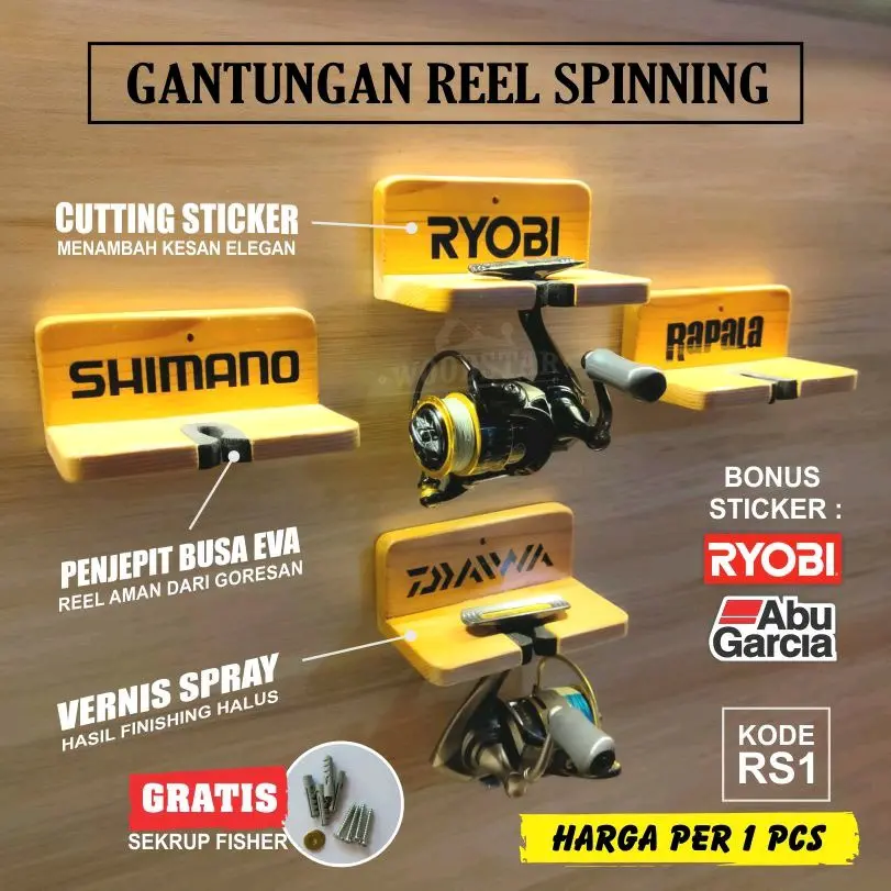 GANTUNGAN REEL SPINNING HOLDER SPINNING REL RAK PANCING