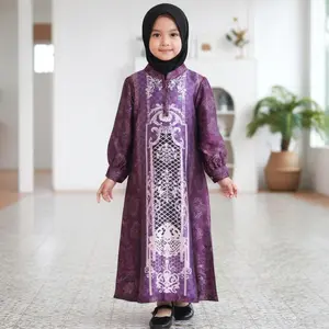 SAFA FASHION - LANGSUNG KIRIM Samah Gamis Anak Perempuan Bahan Silk Motif Terlaris / Fashion Gamis Anak Perempuan Edisi Lebaran 2026