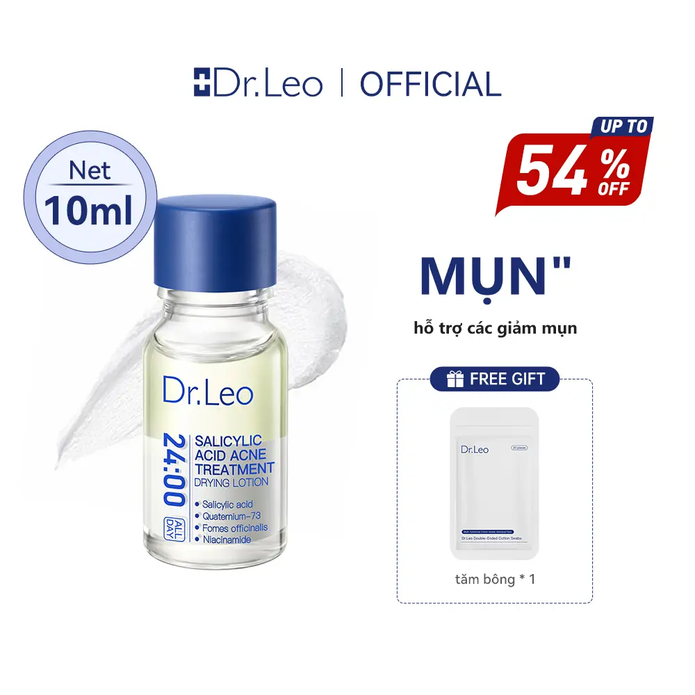 Dr.Leo Serum Hỗ Trợ Mụn Thâm Acid Salicylic Acne Tinh Chất Chấm Mụn Và Ngăn Ngừa Mụn 10Ml Skincare Đường Serummun Nữ Women