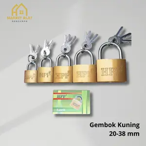 Gembok Kuning 20 MM - 40 MM Untuk Koper Kunci Laci