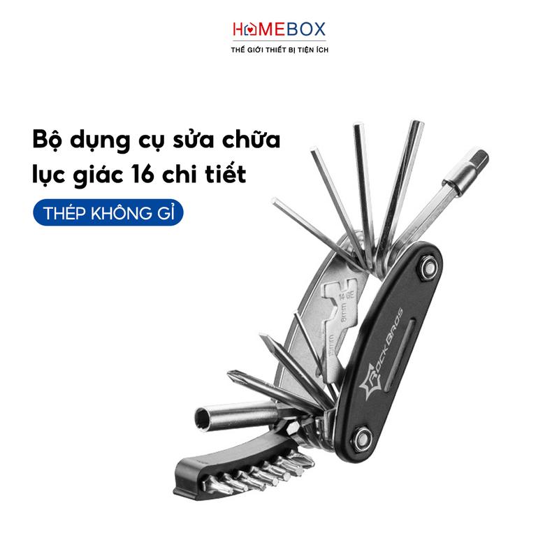 Bộ Lục Giác 16 Chi Tiết Sửa Chữa Xe Đạp Xe Máy Đồ Dùng Đa Năng Có Tua Vít Tiện Lợi Thép Không Gỉ
